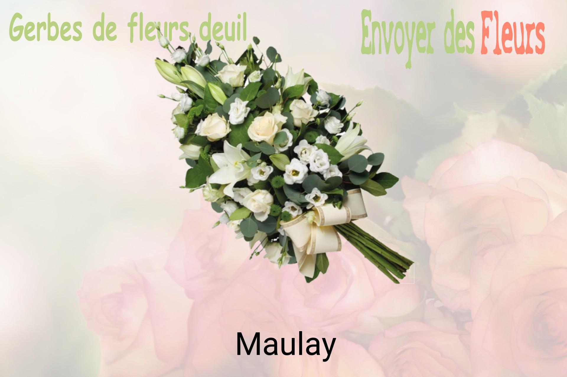 Gerbe de fleurs de deuil livrée à Maulay